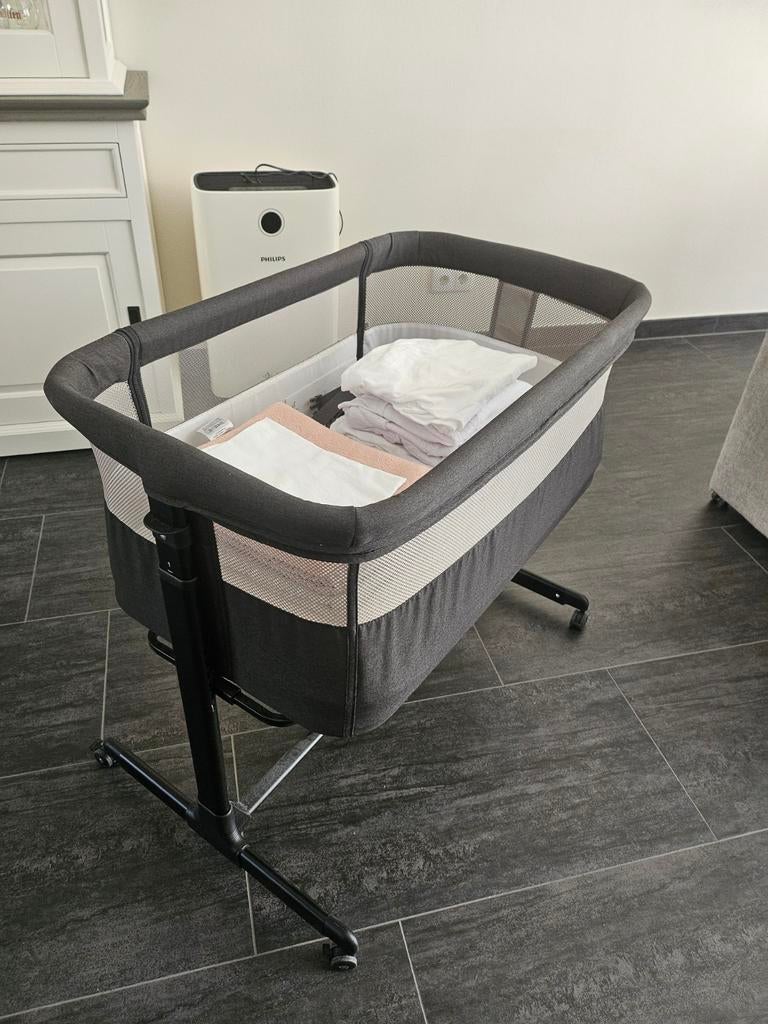 Co-Sleeper Novi Goodnight zwart incl. matras en bedddengoed, Ophalen, Zo goed als nieuw, Wieg