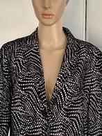 J534 Sommermann mt. 42=L jasje blazer colbert vest zwart/wit, Kleding | Dames, Sommermann, Zwart, Maat 42/44 (L), Ophalen of Verzenden