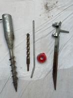 Parasolhouders (2 stuks) met boorhouder en toebehoren, Verzenden, Gebruikt, Parasolvoet