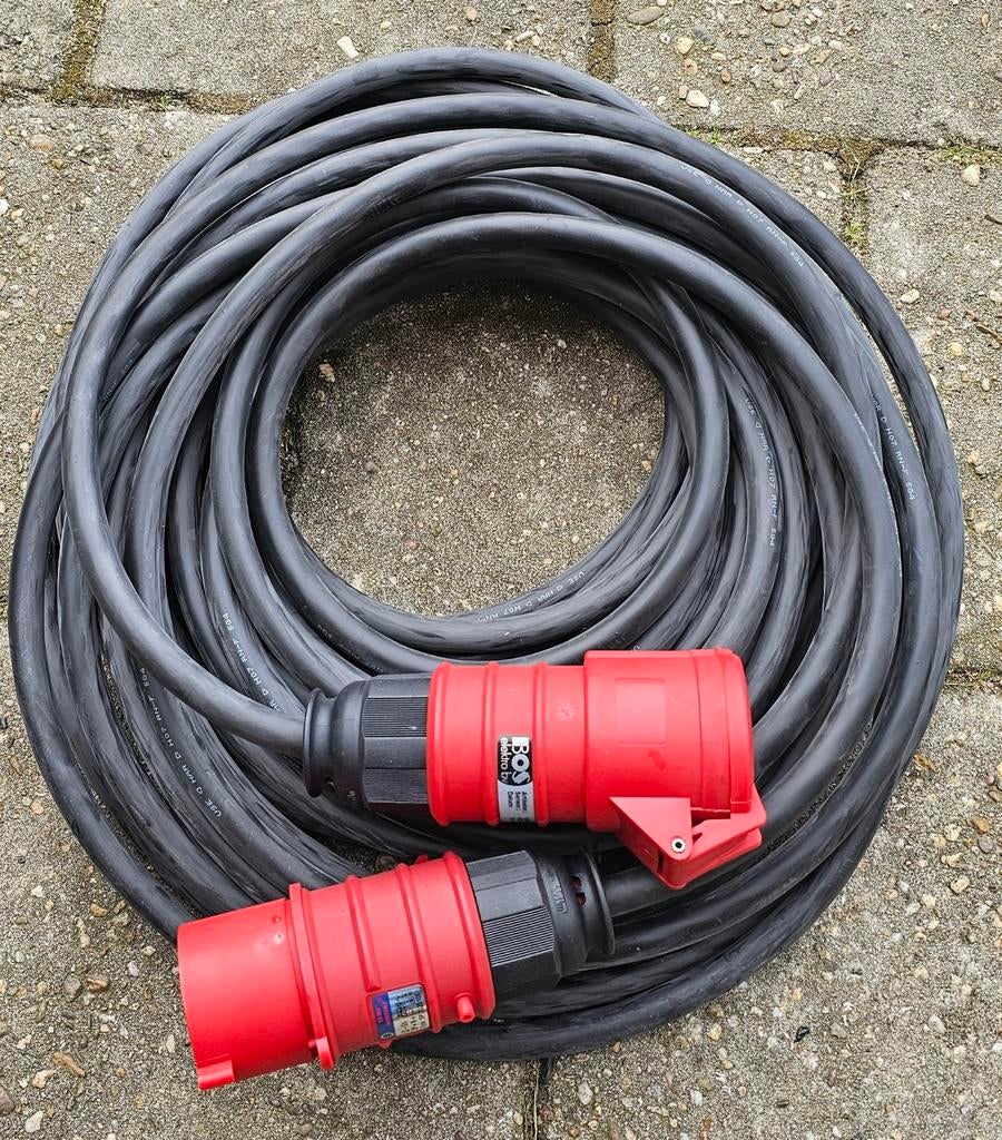 Krachtstroomkabel 32A - 20 meter, Doe-het-zelf en Verbouw, Elektra en Kabels, Ophalen, Gebruikt, Kabel of Snoer