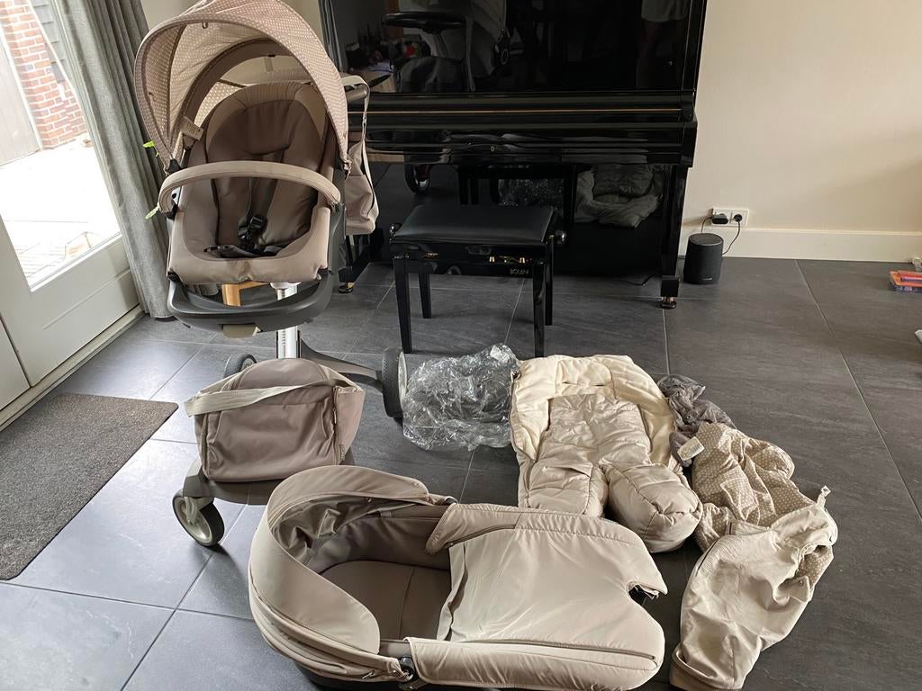 Stokke Xplory zandkleur met veel accessoires, Kinderen en Baby's, Kinderwagens en Combinaties, Gebruikt, Combiwagen, Overige merken