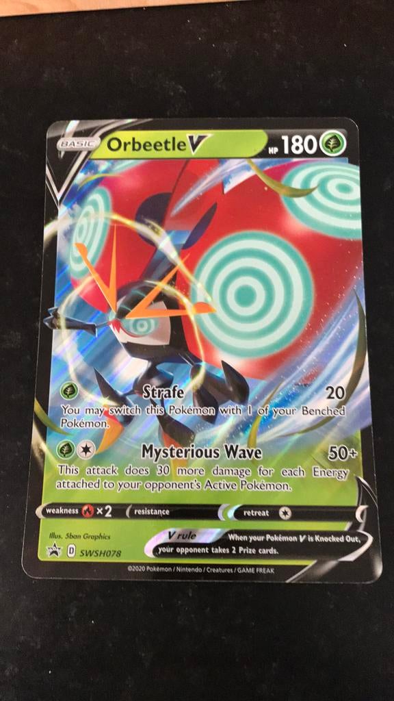 Orbeetle v mega kaart promo, Hobby en Vrije tijd, Verzamelkaartspellen | Pokémon, Ophalen of Verzenden, Zo goed als nieuw