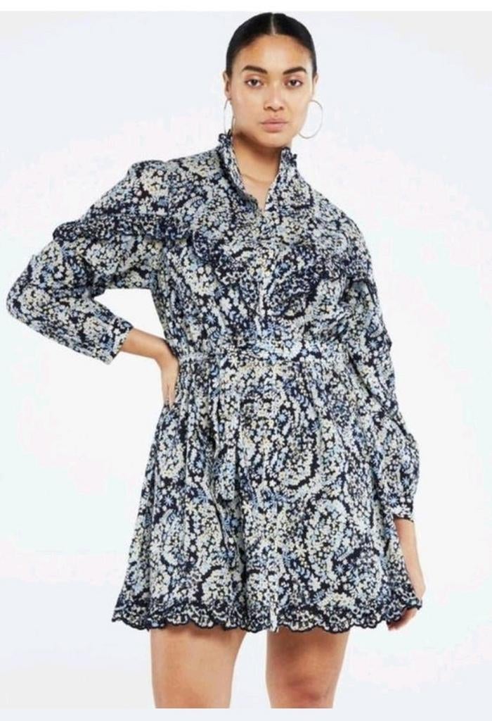 Fabienne Chapot Daila jurk maat 42 *nieuw *, Blauw, Maat 42/44 (L), Nieuw, Ophalen of Verzenden