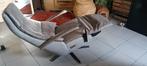 Prominent relaxfauteuil Humberto grijs leder/stof - Gebruikt, Huis en Inrichting, Fauteuils, Ophalen, Gebruikt, Leer, 75 tot 100 cm