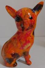 Pomme Pidou Oranje Chihuahua spaarpot, Verzamelen, Gebruikt, N.v.t., Steen, Aardewerk of Keramiek, N.v.t.