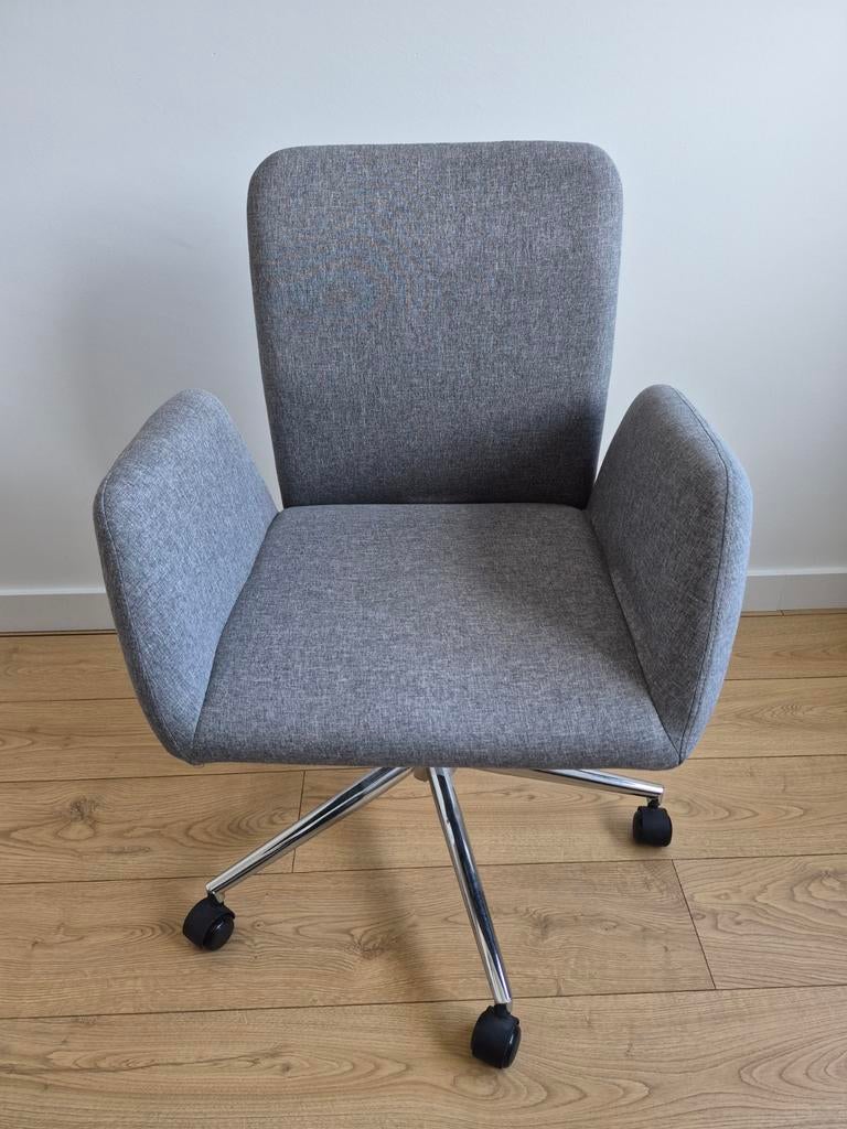 Hoogte verstelbare bureaustoel grijs, Ophalen, Zo goed als nieuw, Grijs, Bureaustoel