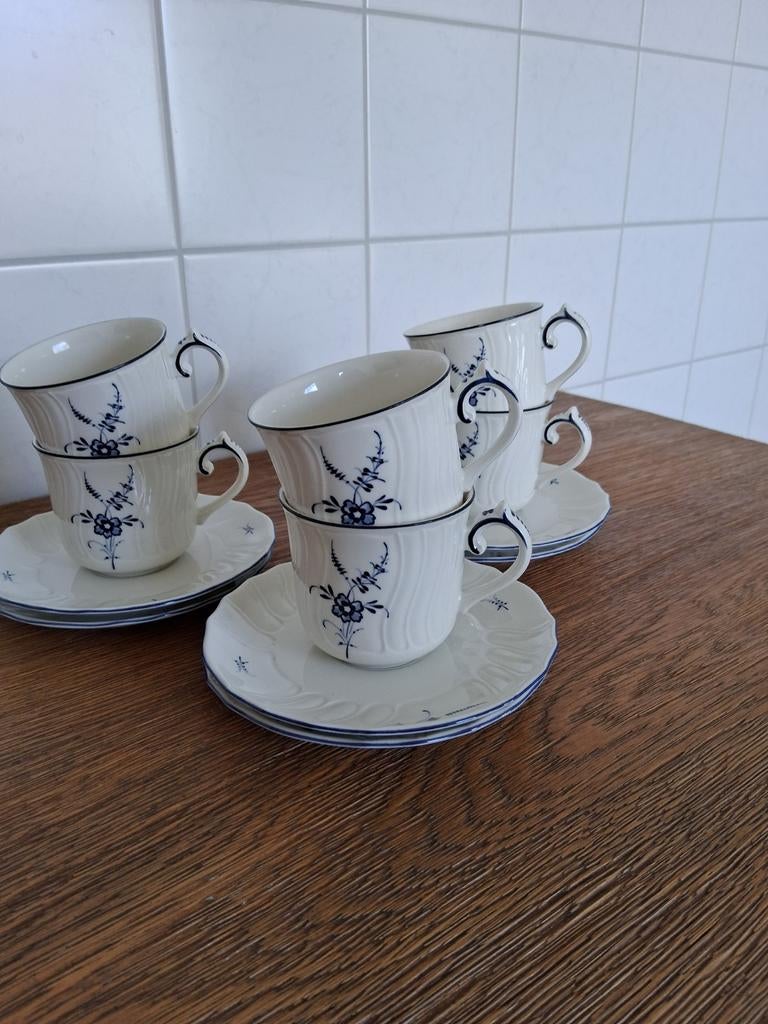 Vieux Luxembourg Villeroy & Boch 6 kop en schotels, Antiek en Kunst, Ophalen of Verzenden