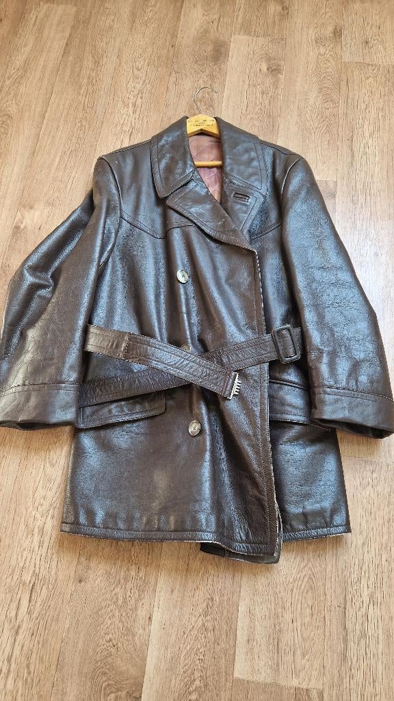 Lederen jas, Ophalen, Maat 52/54 (L), Gedragen, Onbekend