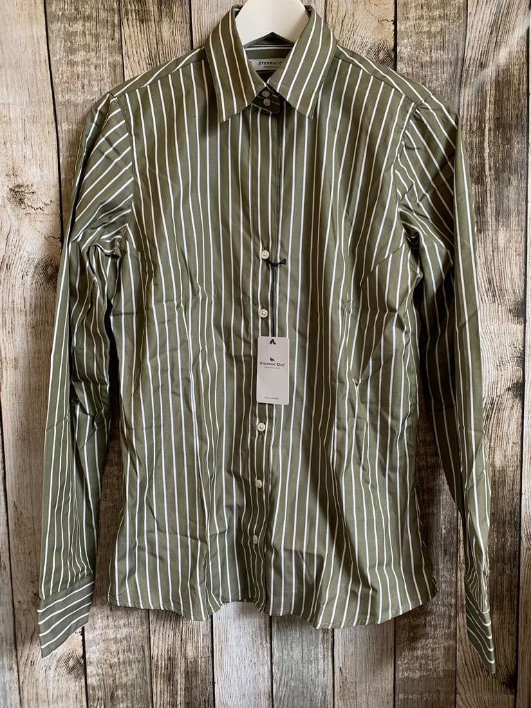 Nieuw mooi groen/witte blouse van Steppin Out (Maat M/L), Kleding | Dames, Verzenden, Nieuw, Maat 38/40 (M), Groen