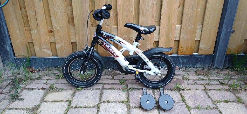 12 inch kinderfiets met zijwieltjes, Fietsen en Brommers, Fietsen | Kinderfietsjes, Ophalen, Zijwieltjes, Gebruikt, Minder dan 16 inch