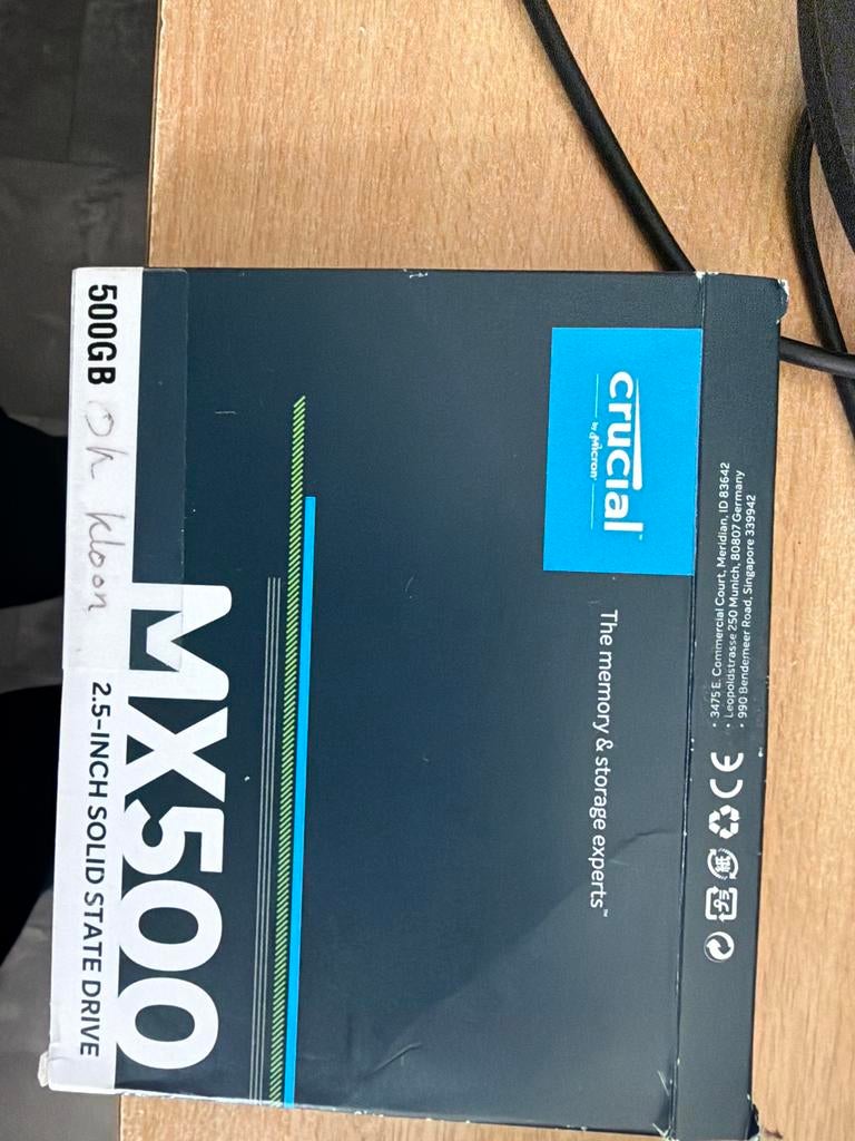 Crucial MX500 500GB 2.5-inch SSD - Nieuw in doos, Computers en Software, Harde schijven, Intern, Server, Nieuw, Ophalen of Verzenden