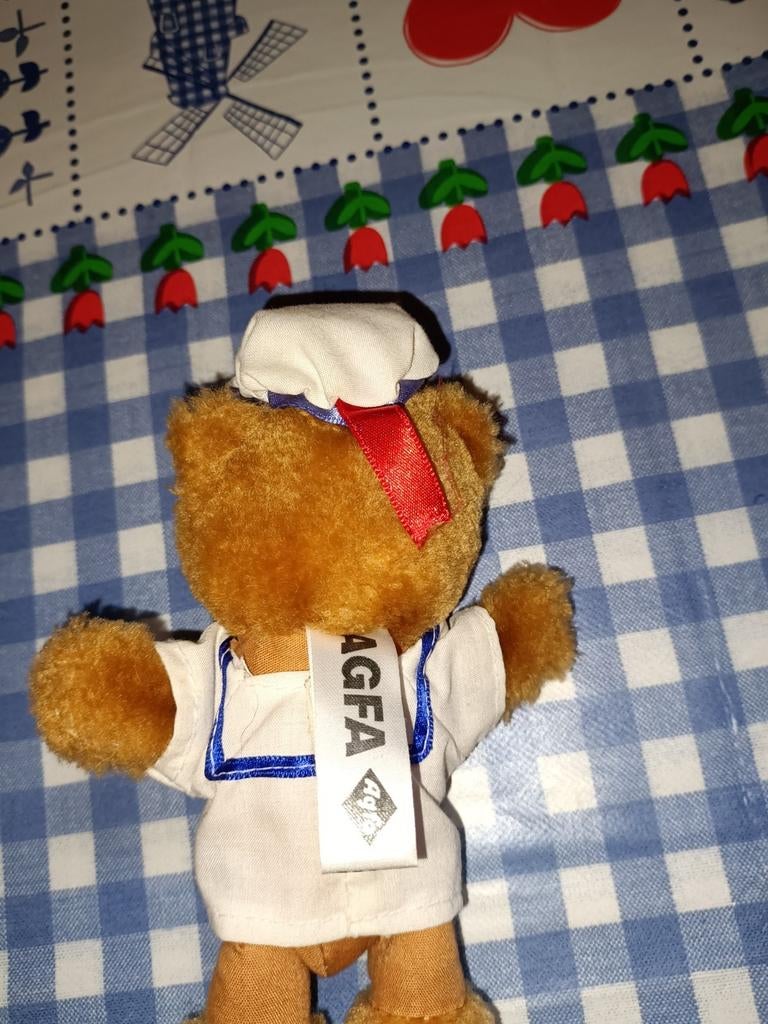 Agfa beer knuffeltje matroos 17 cm groot, Ophalen of Verzenden, Zo goed als nieuw, Beer