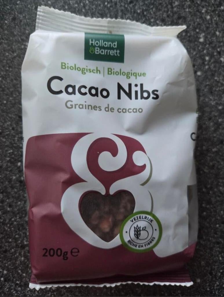 Holland & barrett biologisch cacao nibs 200g, Diversen, Ophalen of Verzenden