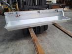 aluminium wastrog 180 cm, uitstortgootsteen, wastafel, Ophalen, Gebruikt, Rvs, Wastafel