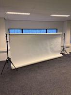 White screen backdrop achtergrond +statief / projectiescherm, Gebruikt, Niet ingevuld, Niet ingevuld, Handmatig