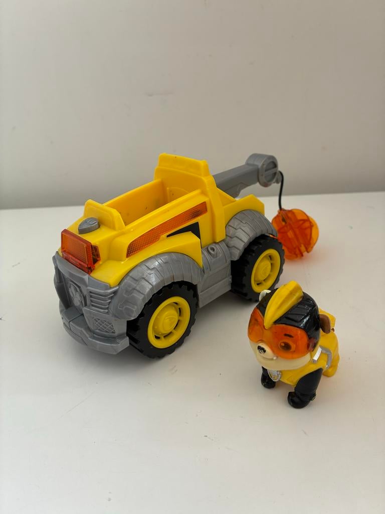 Paw Patrol Rubble's Bulldozer met figuur, Ophalen, Gebruikt
