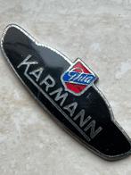 Geëmailleerd schildje Karmann Ghia - Vintage Auto Embleem, Ophalen of Verzenden