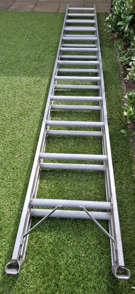 Altrex alluminium ladder, 2x12 treden, Ophalen, Gebruikt, 4 meter of meer