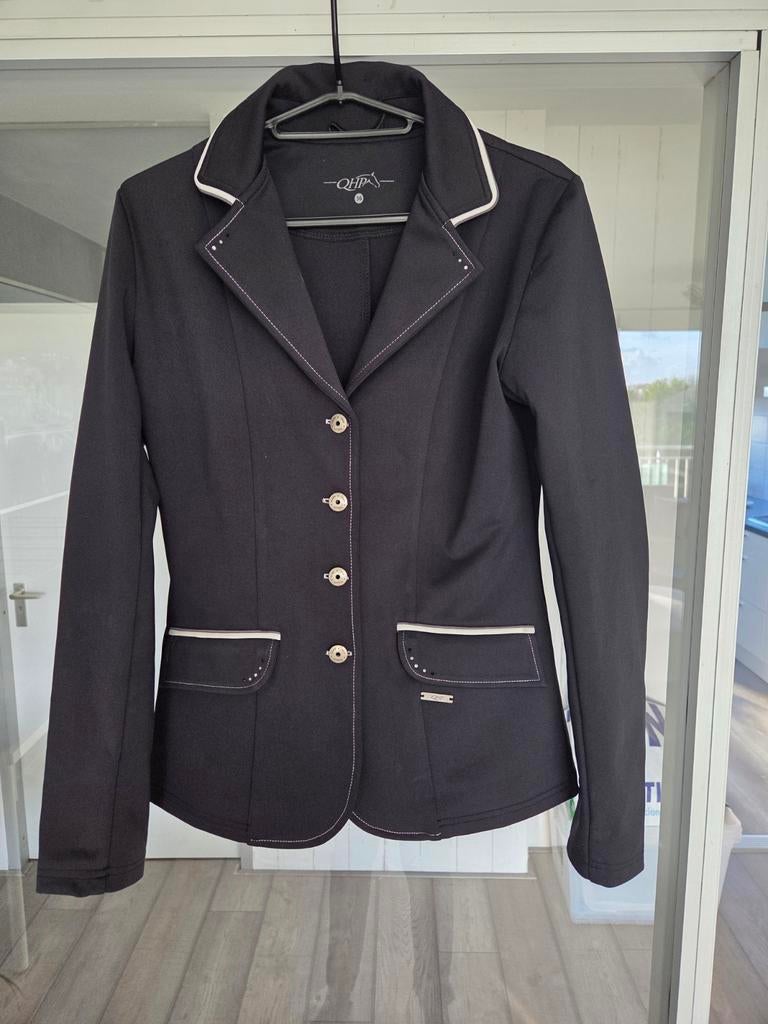 QHP wedstrijdjasje maat 36 zwart, Dressuur, Ophalen of Verzenden, Zo goed als nieuw, Dames