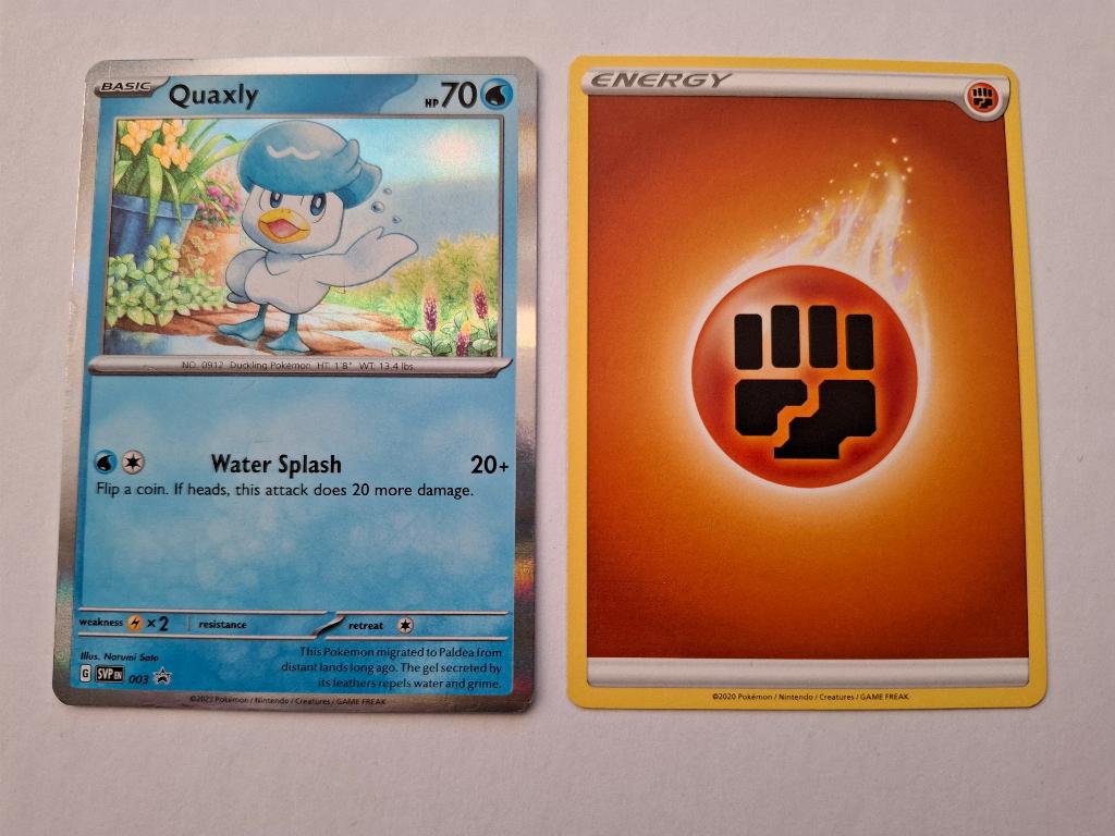 Pokemon Quaxly SVP 003 & Pokemon Energy, Ophalen of Verzenden, Gebruikt
