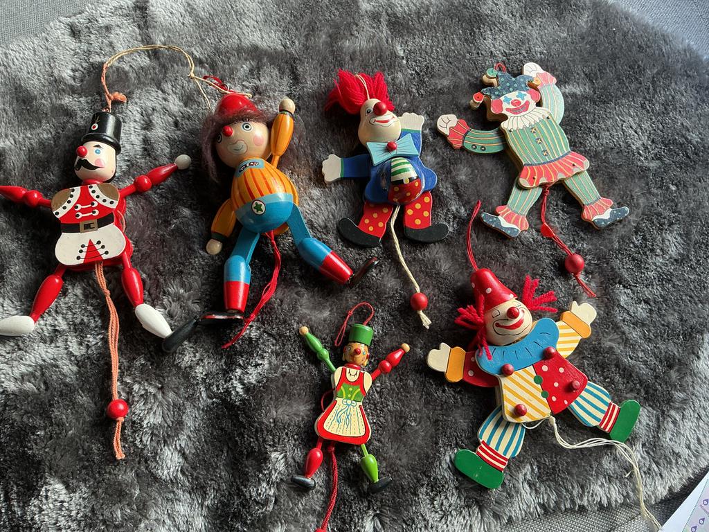 Houten trekpoppen set, Ophalen of Verzenden, Gebruikt, Jongen of Meisje