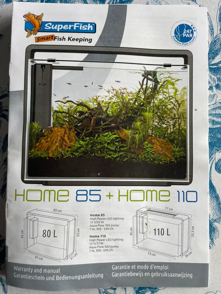 Aquarium SuperFish 110l compleet incl meubel., Dieren en Toebehoren, Ophalen, Zo goed als nieuw, Leeg aquarium