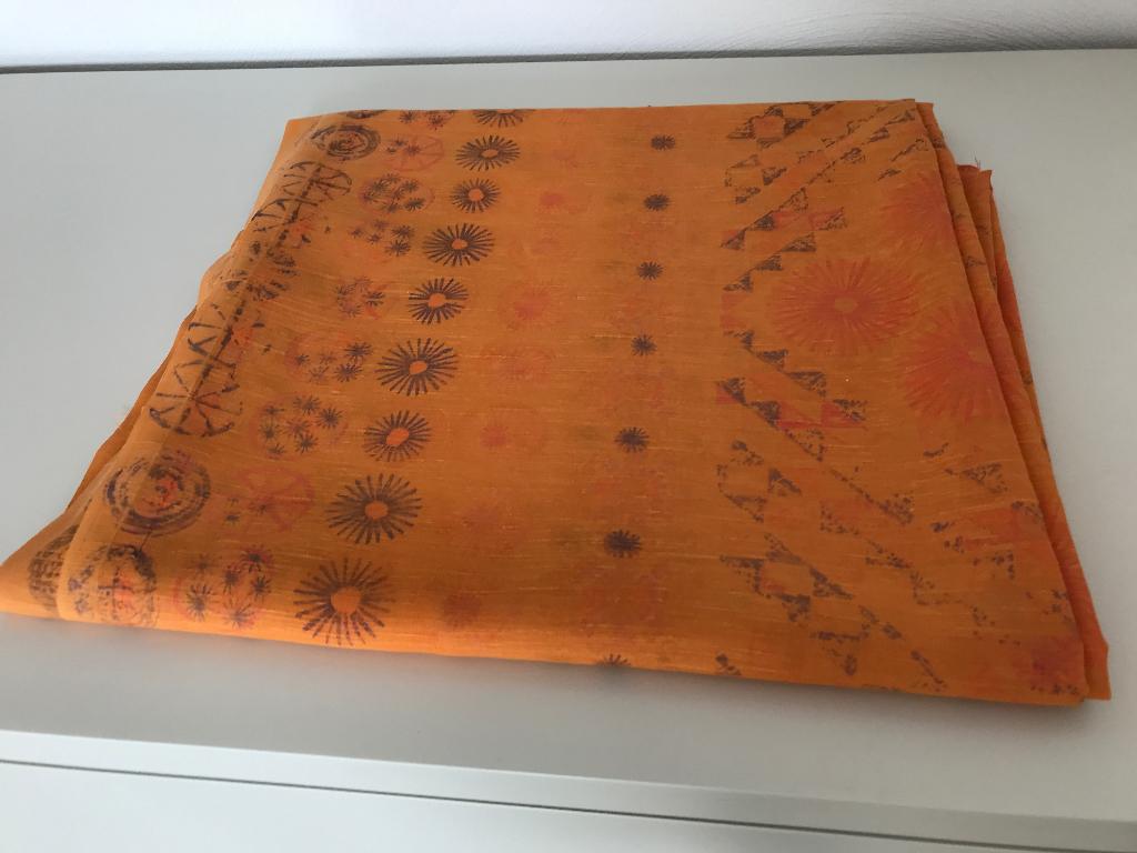 Zweedse katoen-zijde lappen stof, Huis en Inrichting, Ophalen, Overige kleuren, 50 tot 100 cm, Zo goed als nieuw