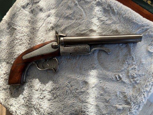 Antiek vrijgesteld penvuur reispistool, Verzamelen, Militaria | Algemeen, Overige soorten, Overige typen, Overige gebieden, Ophalen of Verzenden