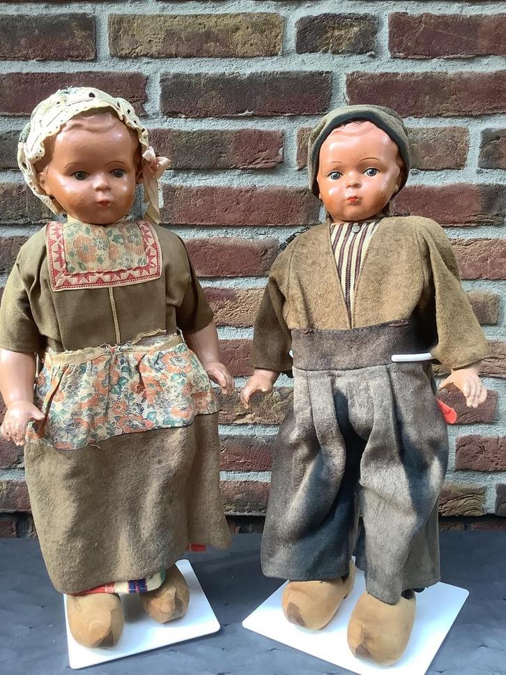 Antieke poppen  45/46 cm. Steengoed prijs v Samen, Verzamelen, Poppen, Zo goed als nieuw, Pop, Ophalen of Verzenden