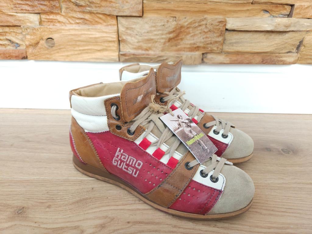 Kamo Gutsu sneakers maat 38 rood / cognac schoenen Kamogutsu, Kamo Gutsu, Nieuw, Ophalen of Verzenden, Sneakers of Gympen
