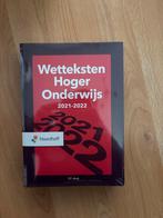 Wetteksten Hoger Onderwijs 2021-2022 - Nieuwstaat, Boeken, Studieboeken en Cursussen, Ophalen of Verzenden, Alpha, Nieuw, HBO
