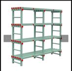 REA Kunststof stelling met 4 etages.Hygiënische Eurostelling, Ophalen, Gebruikt