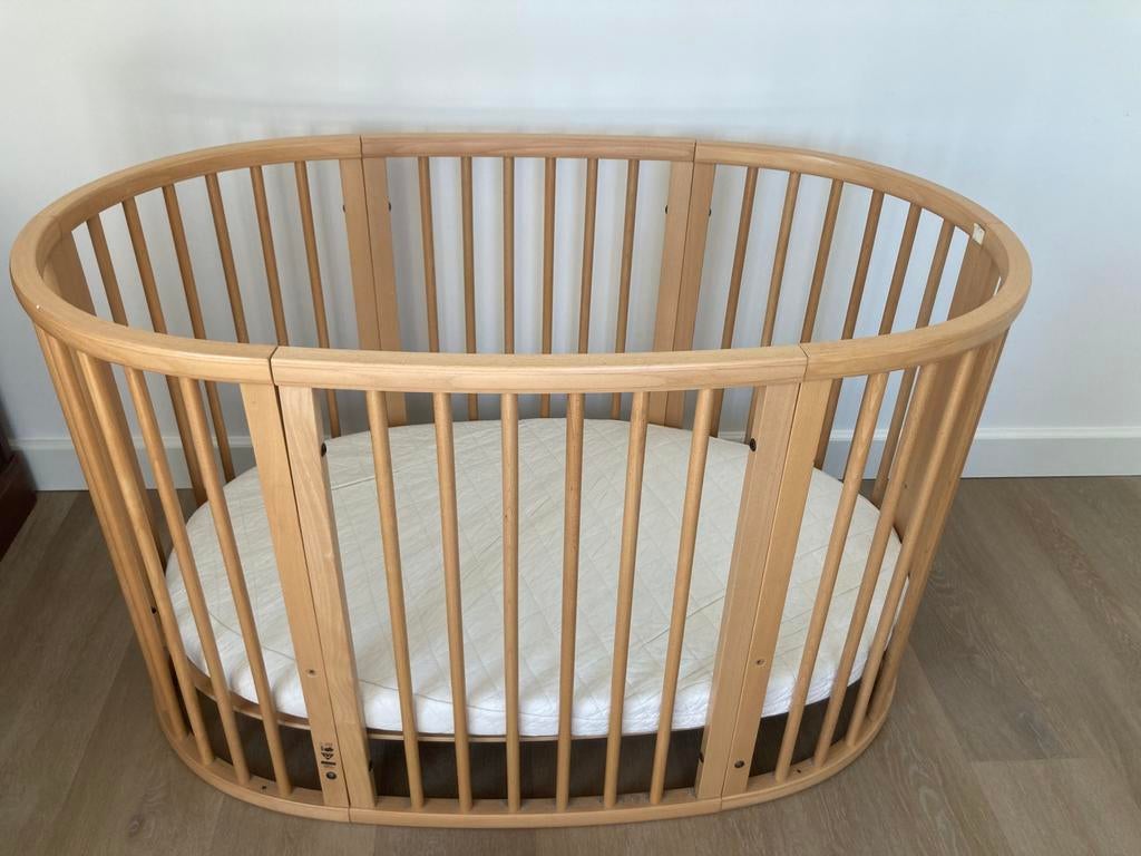 Stokke sleepi babybed natural hout, Ophalen, Zo goed als nieuw, Ledikant