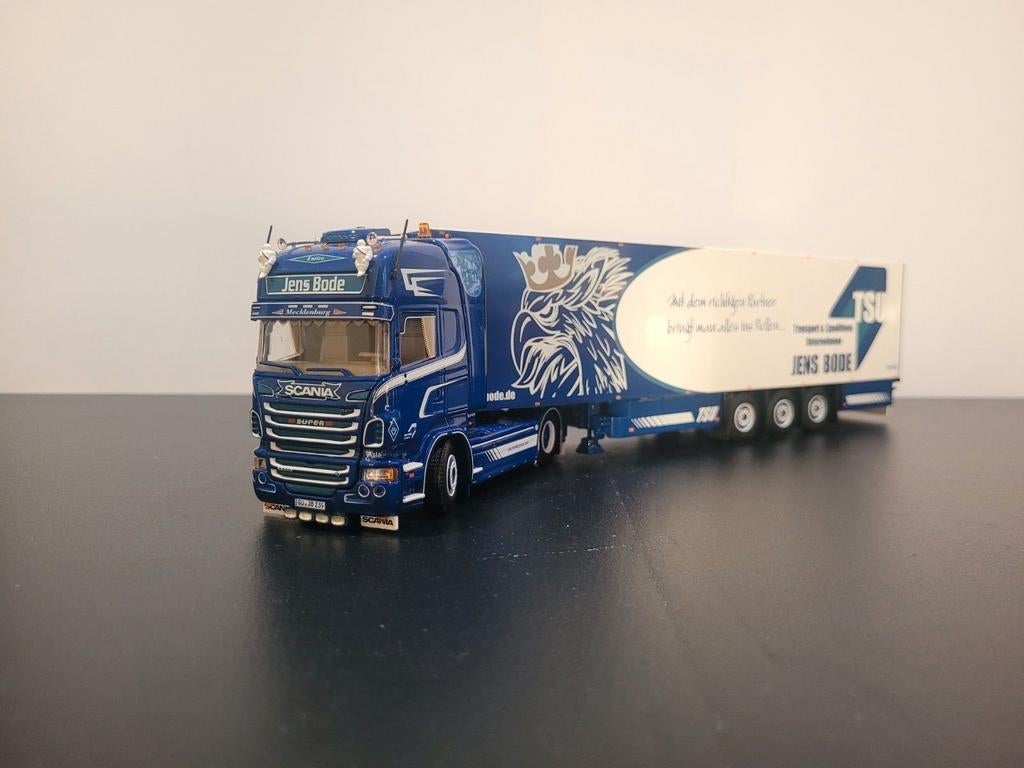 Tekno Scania Jens Bode, Hobby en Vrije tijd, Modelauto's | 1:50, Ophalen of Verzenden, Zo goed als nieuw, Bus of Vrachtwagen, Tekno