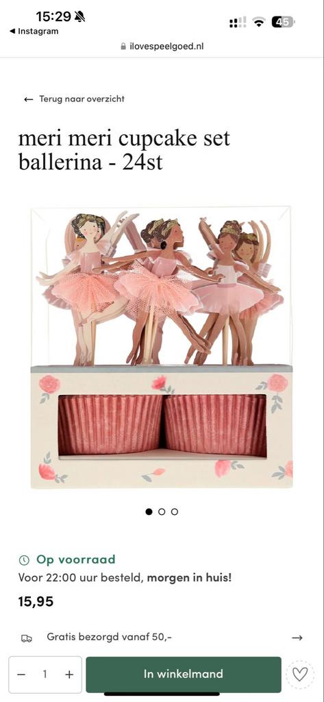 Meri Meri Ballerina Garland - Feestversiering, Ophalen of Verzenden, Nieuw, Versiering, Verjaardag