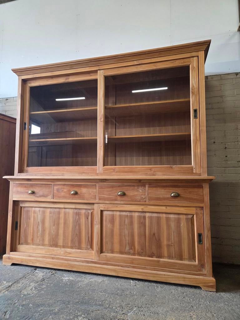 Prachtige buffetkast ~ vitrinekast ~ winkelkast ~ boekenkast, Huis en Inrichting, Kasten | Buffetkasten, Ophalen, Met deur(en)