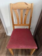 Gratis houten eetkamerstoel, Huis en Inrichting, Ophalen, Gebruikt, Bruin, Stof