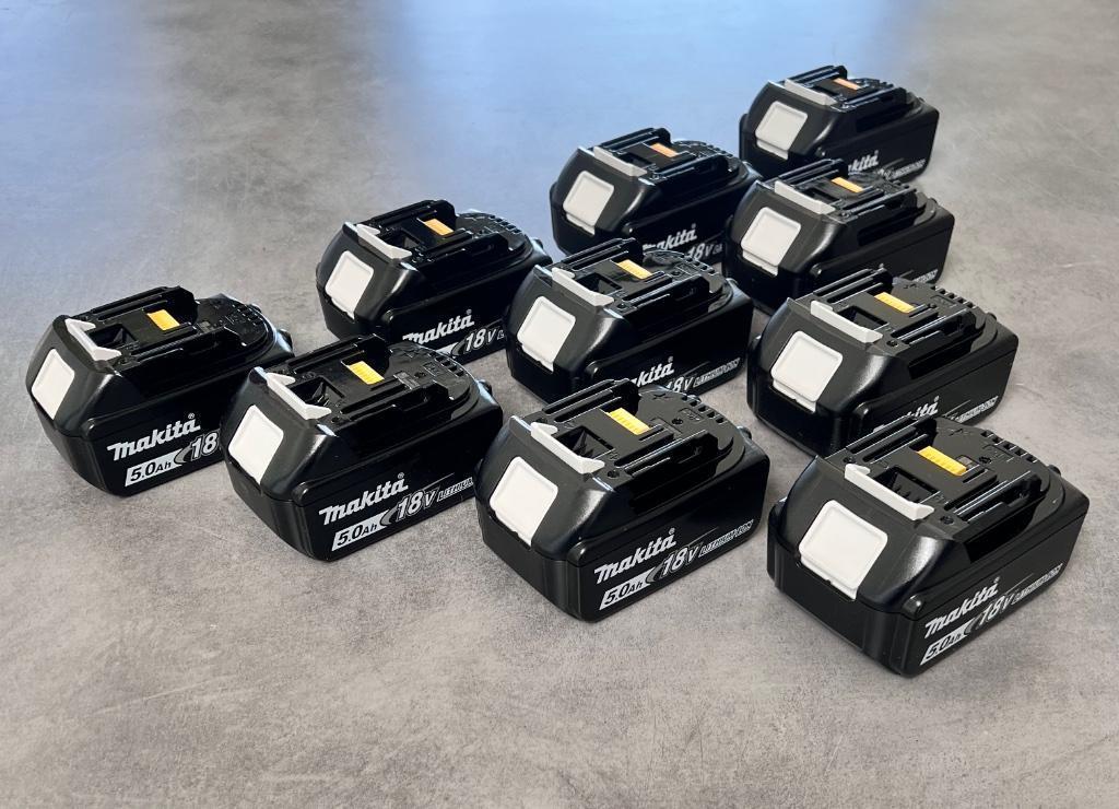 Makita BL1850B 18V 5.0Ah LXT Accu Li-ion LED Indicator 10x, Ophalen of Verzenden, Nieuw, Oplaadbaar