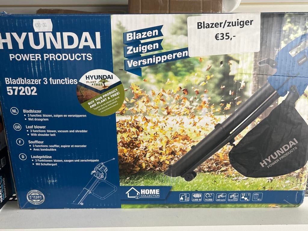Hyundai bladblazer 3 functies, Handgedragen, Nieuw, Ophalen of Verzenden, Met opvangzak