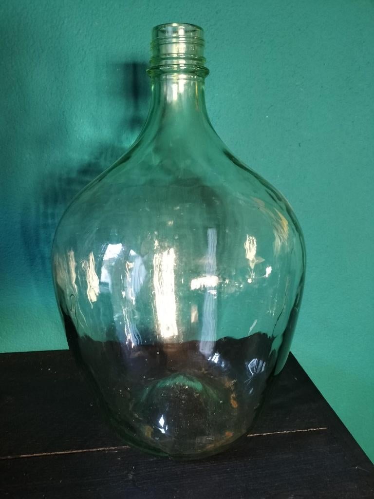 Gistfles groen, 41 cm, Ophalen, Gebruikt, Glas, Minder dan 50 cm