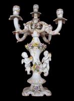 Capodimonte dubbeldelig porseleinen kandelaar., Ophalen, Koper of Brons