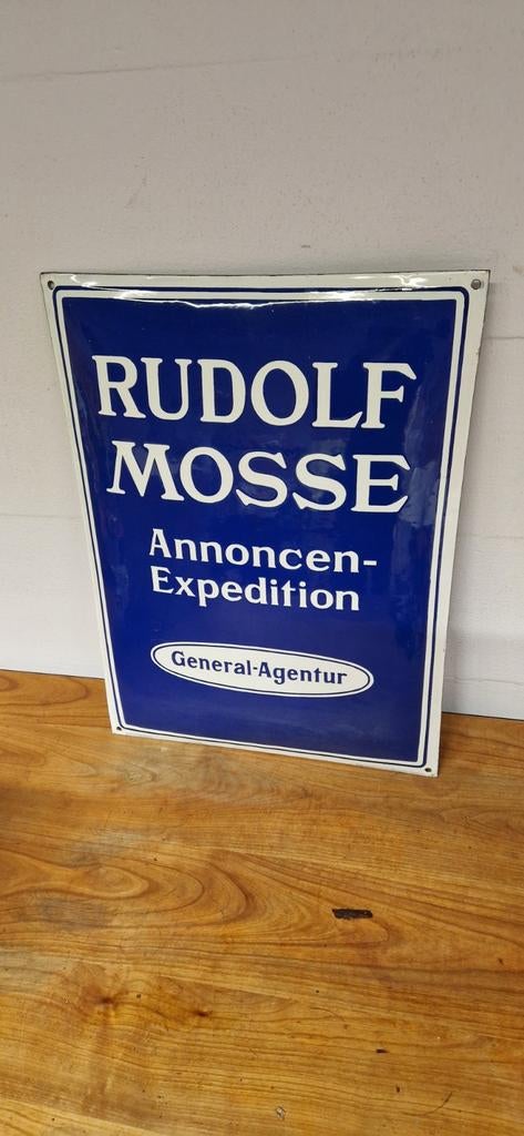 Emaille bord Rudolf Mosse Gladiator Emaille, Ophalen, Reclamebord, Gebruikt, Onbekend