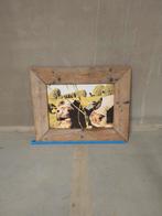 Schilderij koeien in steigerhouten lijst, Antiek en Kunst, Kunst | Schilderijen | Klassiek, Ophalen