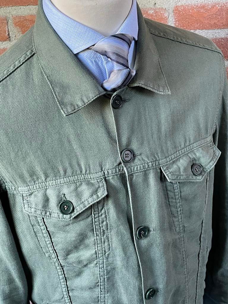 Nieuw Altea Milano zomer jasje 58% Katoen, 42% Linnen Mt 50, Ophalen of Verzenden, Nieuw, Maat 48/50 (M), Groen