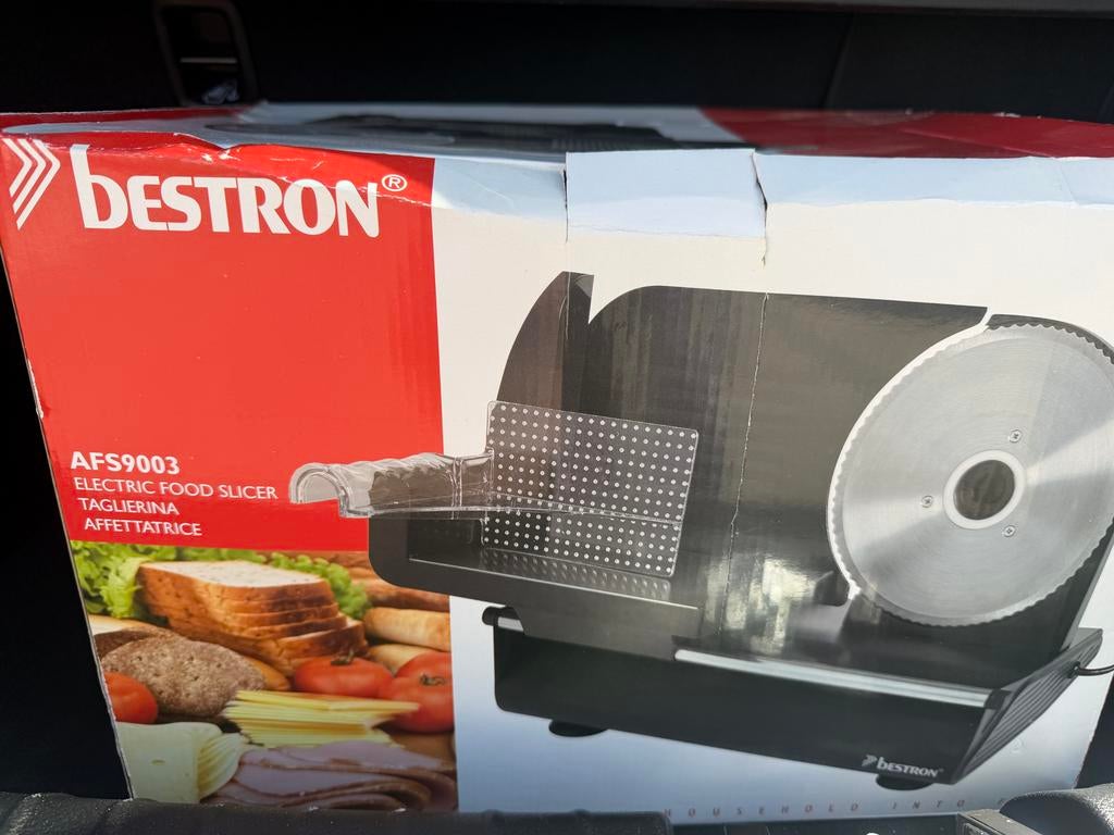 Bestron AFS9003 Elektrische Snijmachine voor Vlees, Kaas, Br, Ophalen, Zo goed als nieuw