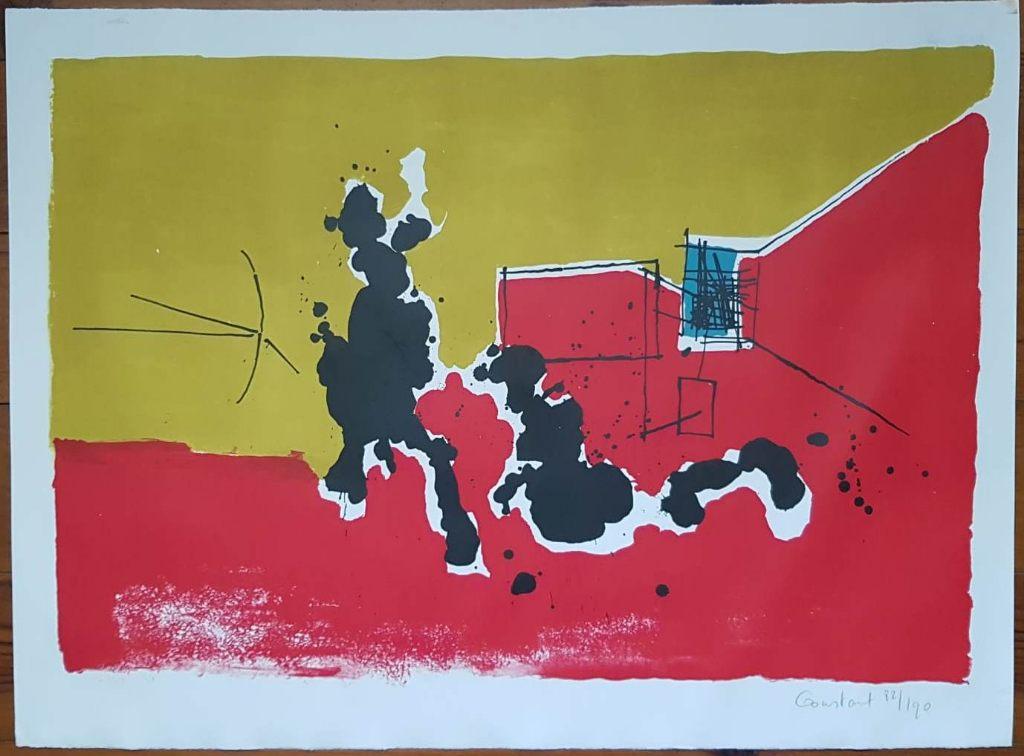 Constant A Nieuwenhuys(1920)Kl Lithografie"Japanese Lo"Ges G, Ophalen of Verzenden