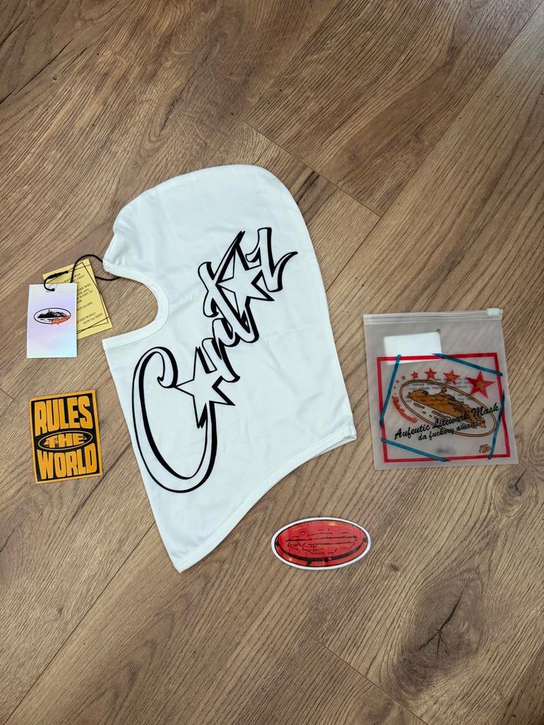 Corteiz Bivakmuts / Skimask - Wit, Kleding | Heren, Mutsen, Sjaals en Handschoenen, Ophalen of Verzenden, Nieuw, Overige maten