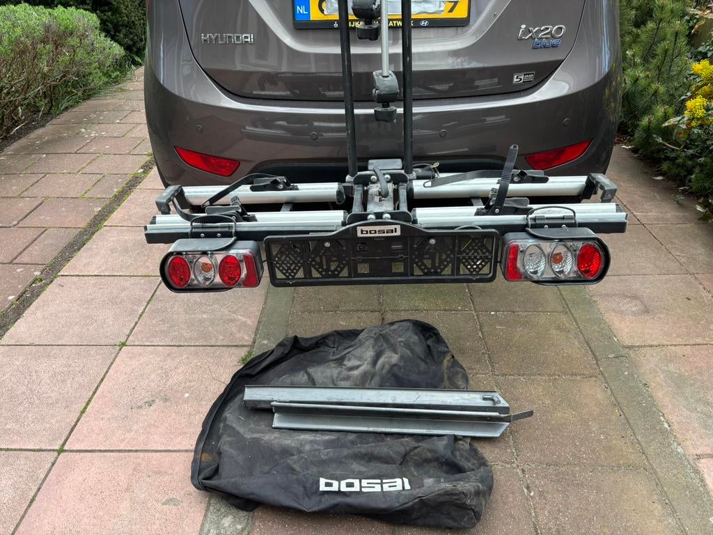 Bosal fietsendrager auto elektrische fietsen oprijgoot tas, Auto diversen, Fietsendragers, Ophalen, Gebruikt