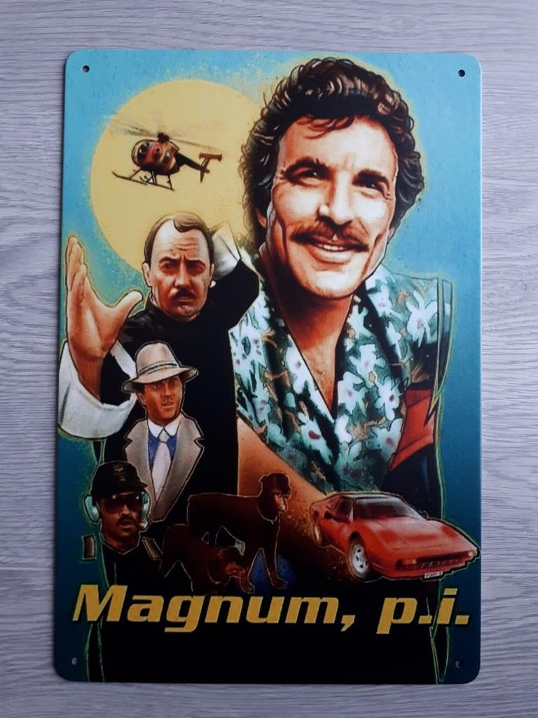 Magnum P.I 20x30 cm Reclamebord, Ophalen of Verzenden, Nieuw, Reclamebord