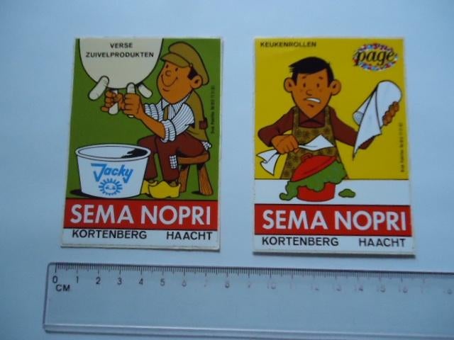 sticker oud Strip Belgie Sema Nopri Haacht retro boer agri, Verzenden, Zo goed als nieuw, Bedrijf of Vereniging